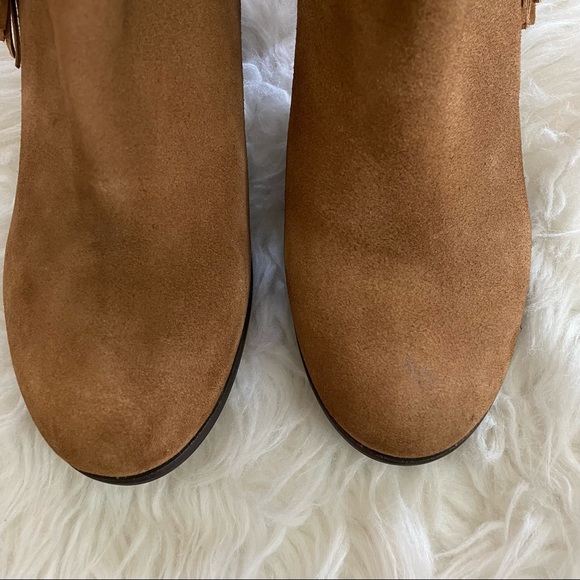 Matisse Cloey Suede Boho Western Fringe Ankle Boots in Camel - 9.5M - Picture 9 of 16